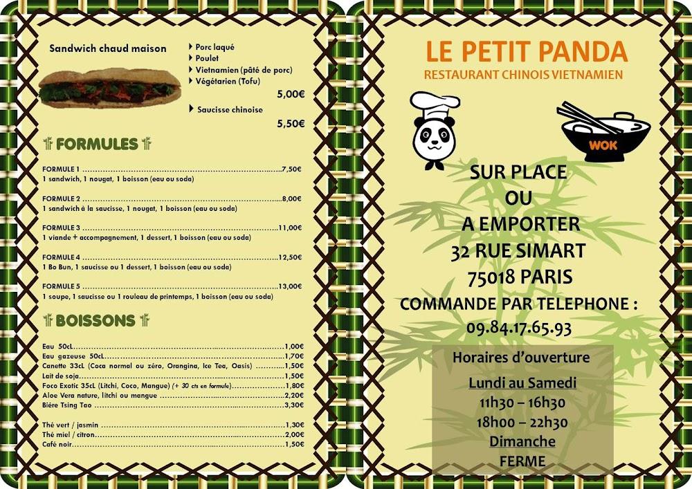 Le Petit Panda - Menu Image 1